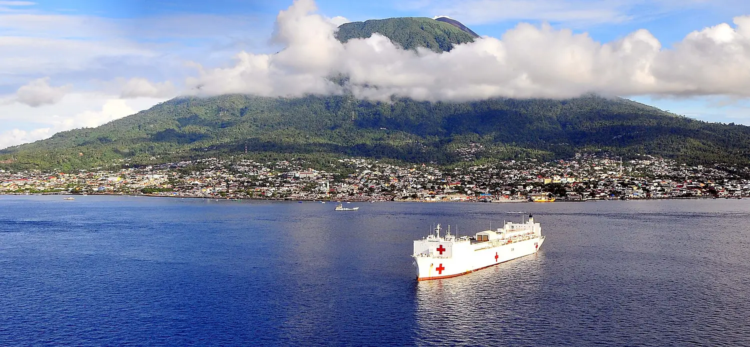 USNS Mercy off the coast of Ambon, Indonesia