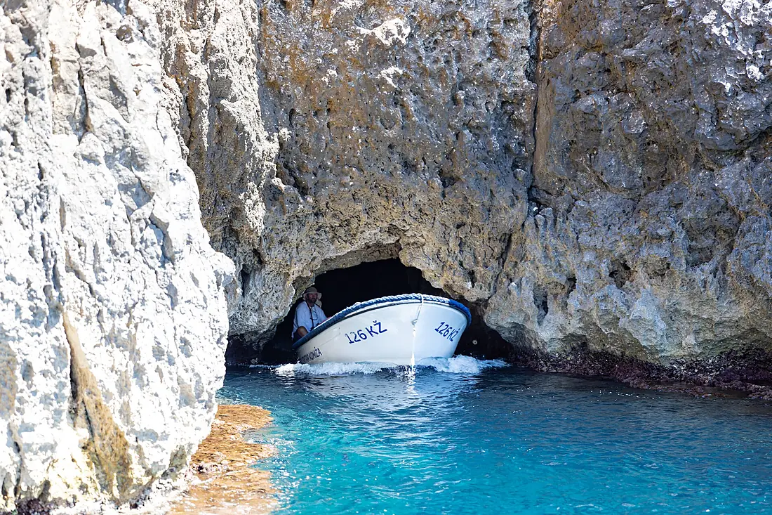 Entrance of the Blue Cave on Bisevo island in Croatia (48693937372)