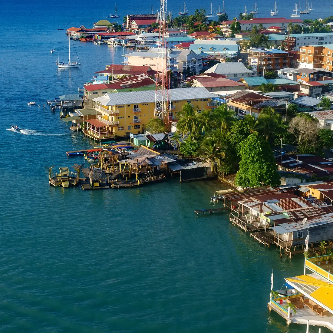 Aerial view of Bocas del Toro