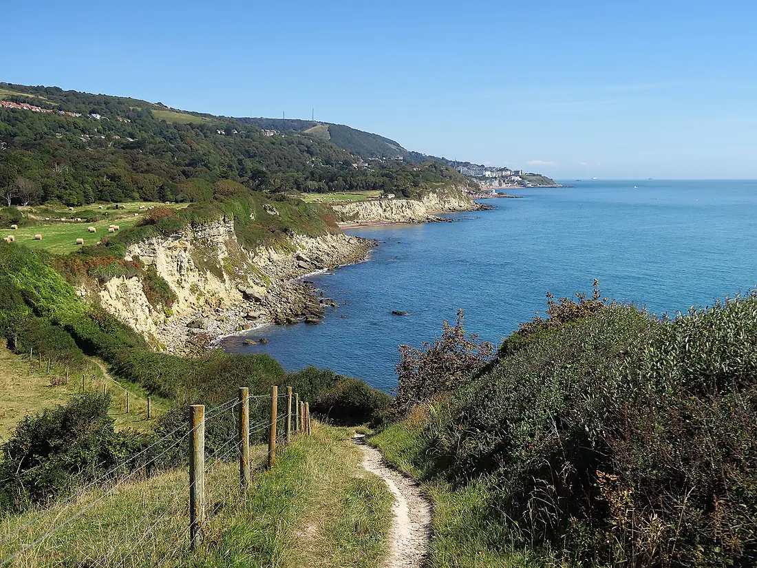 Isle of Wight Coast Path near St Lawrence
