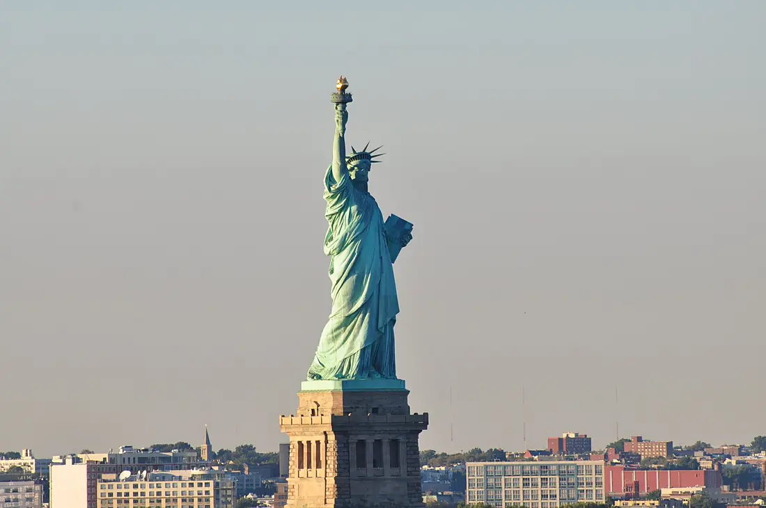 Cruising past Lady Liberty