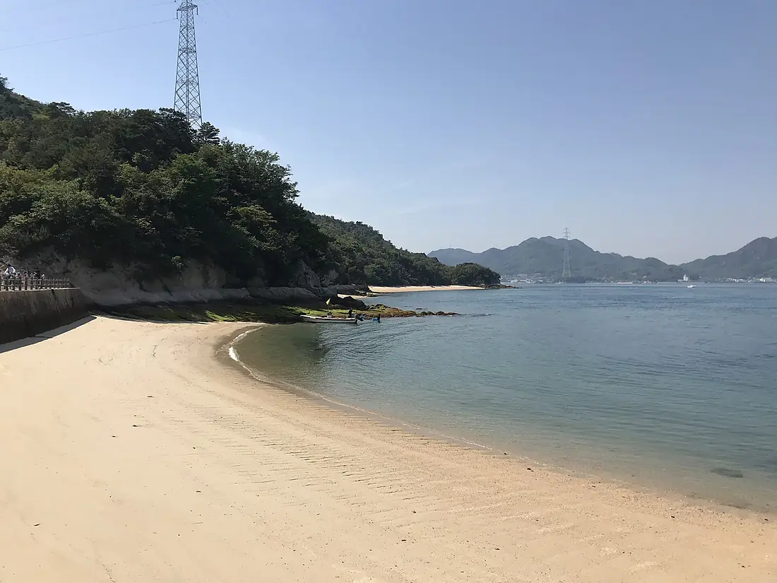 Beach near former pier of Okunoshima Island