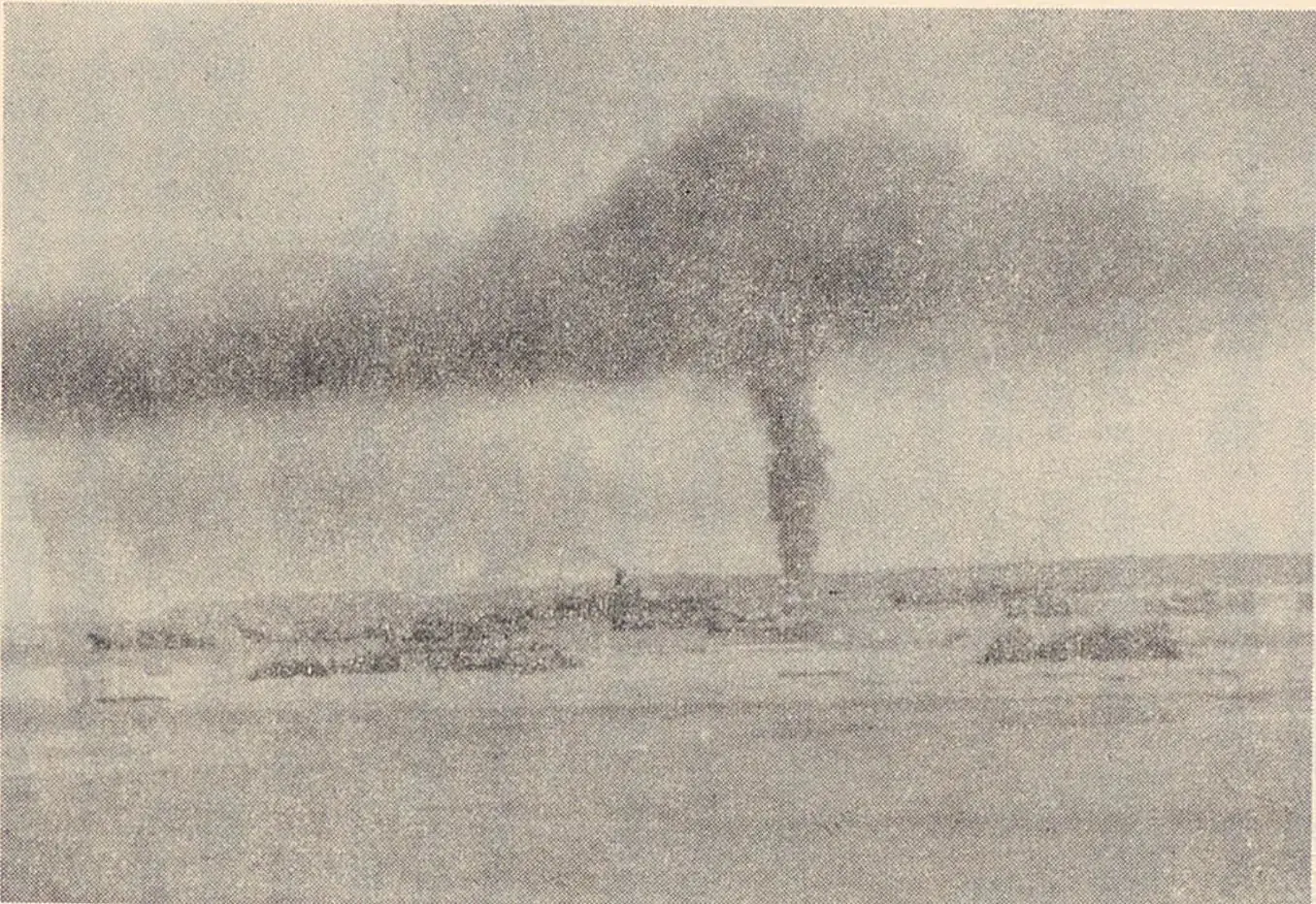 Japanese vessels under aerial attack in the Paramushir Strait