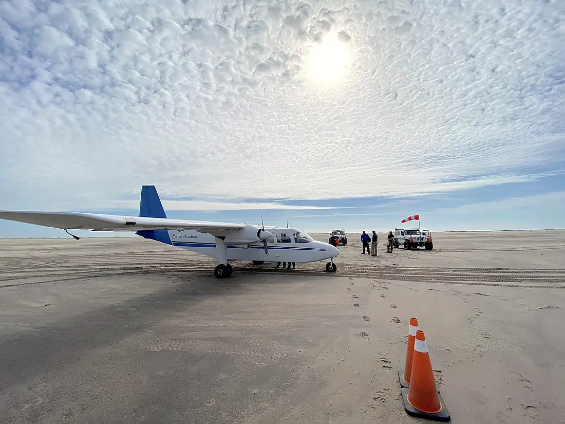SN-2 at sable Island airport reading for departure