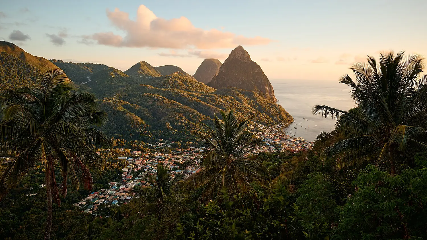 Soufriere, St. Lucia at sunset2