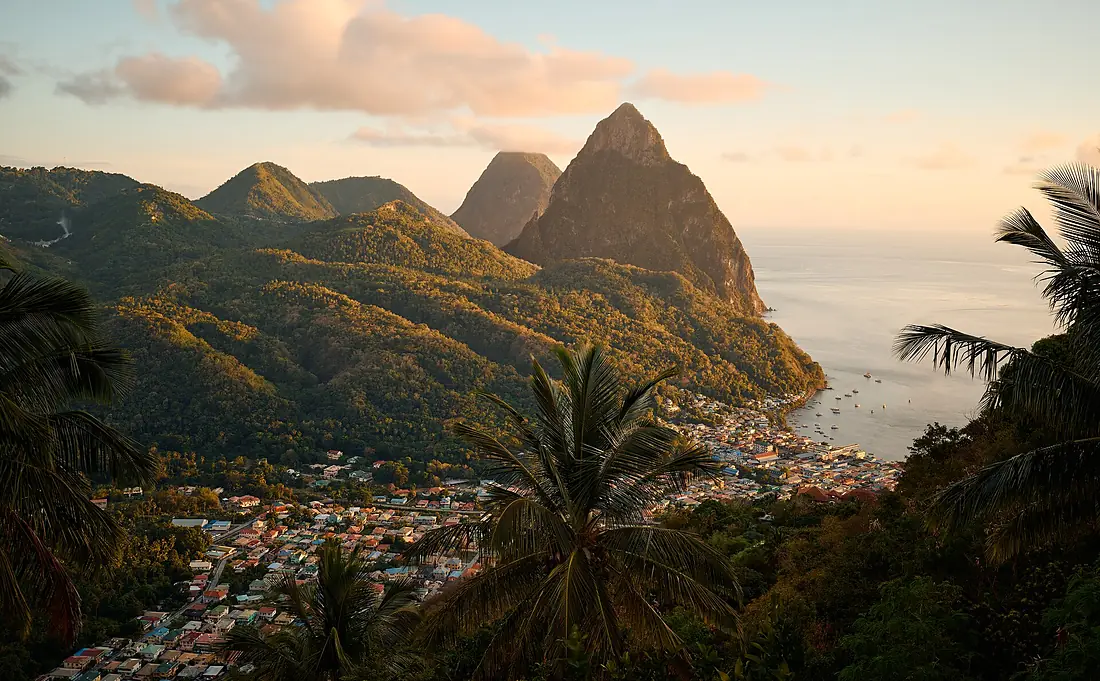 Soufriere, St. Lucia at sunset1