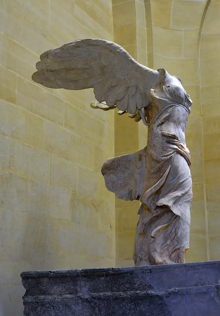 Front right view of the Nike of Samothrace