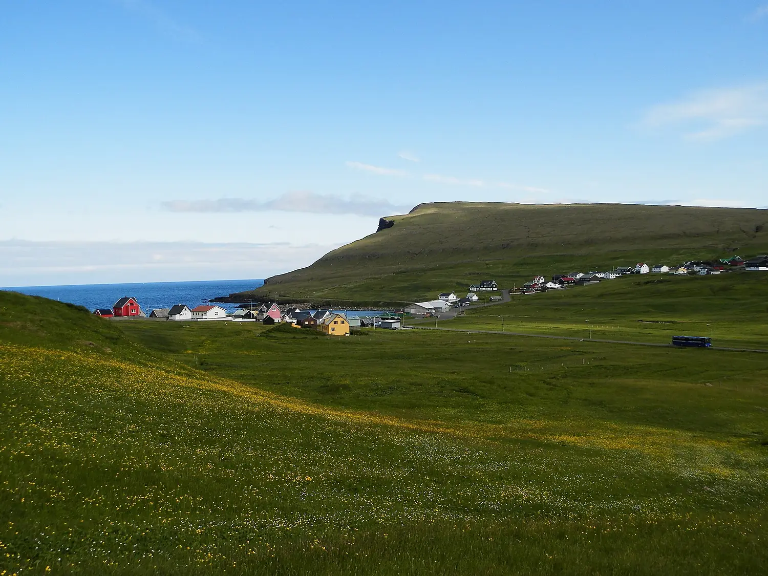 Skalavik Sandoy Faroe Islands in July 2012
