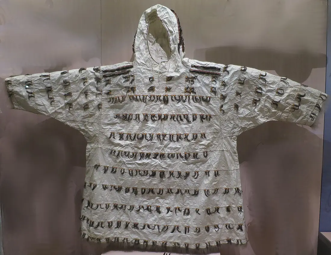 Sanightaaq rain parka, St. Lawrence Island, Alaska State Museum