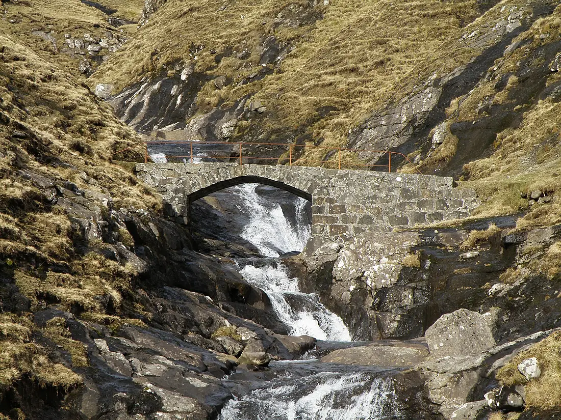 A Stone Arch Bridge in Skælingur Streymoy Faroe Islands