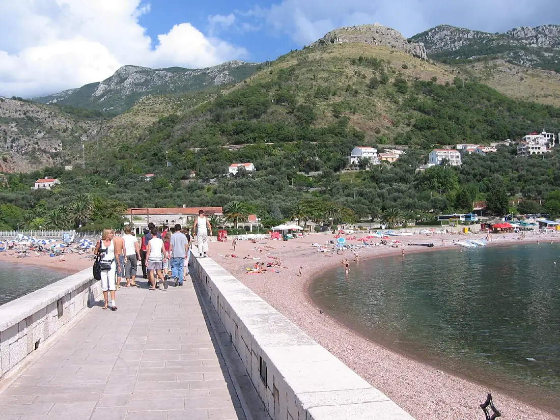 Beach at Sv. Stefan - panoramio