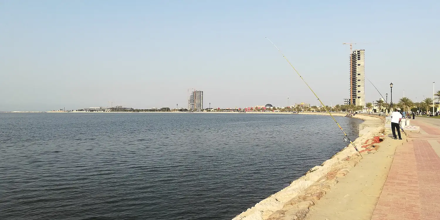 Coast image of the tarout bay in ksa